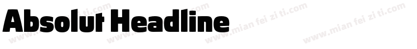 Absolut Headline字体转换